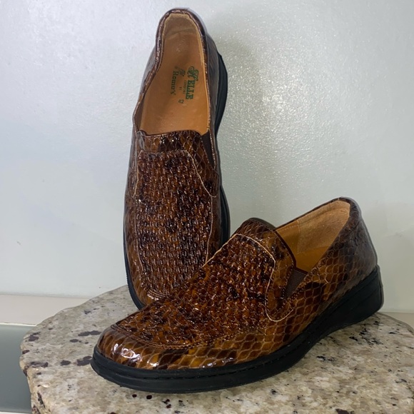HELLE Comfort by Romu’s Leather Croc Embossed SlipOn Loafer-Sz 42 (US 11-11.5) - Picture 14 of 14
